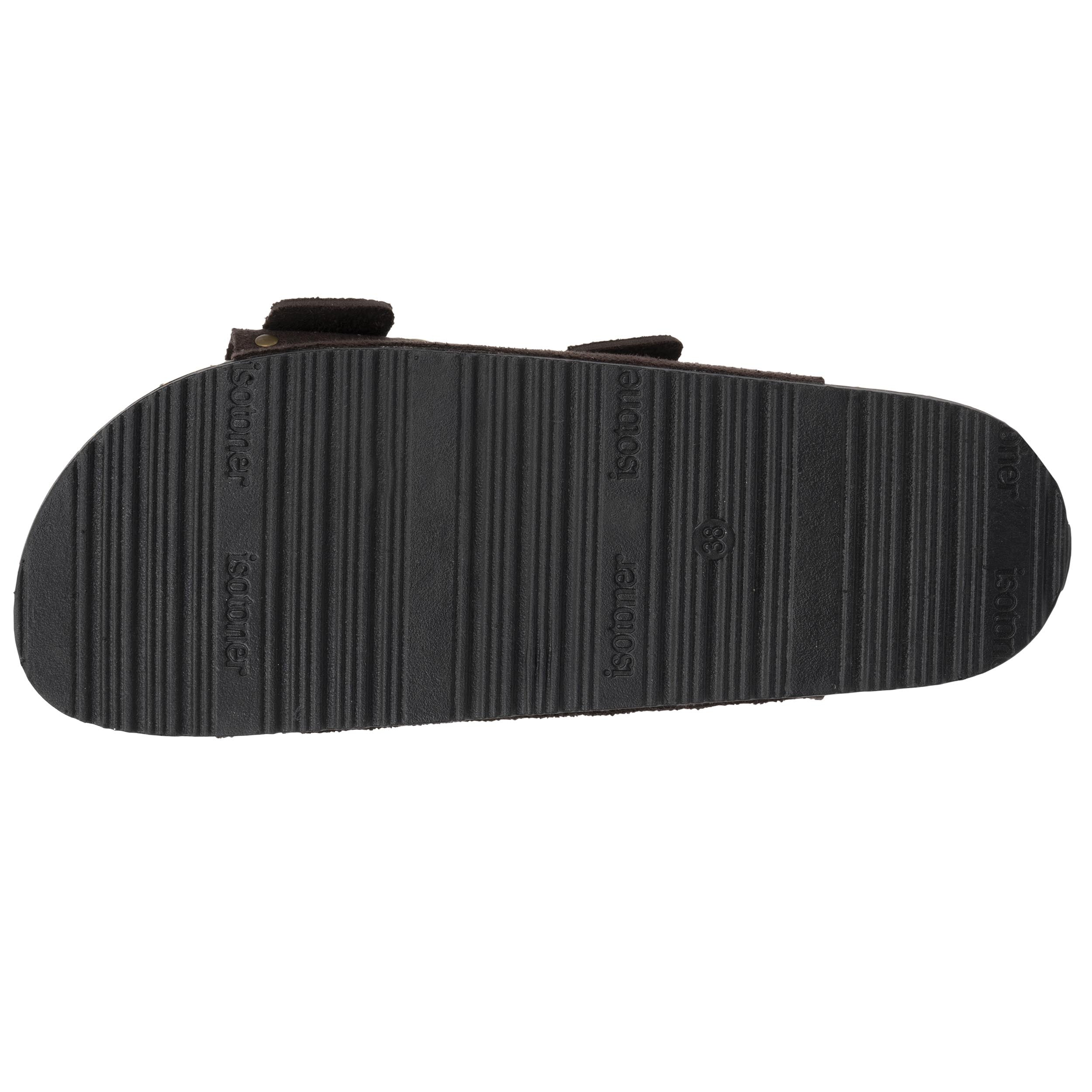 Mules sandales Femme double bride Chocolat